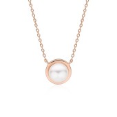 Colier argint placat cu aur roz cu perla naturala alba DiAmanti SK22525GN_W-G